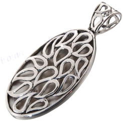1 5/8" 925 Silver Mother Of Pearl Shell Pendant