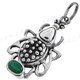 1 7/16" 925 Silver Emerald Pendant