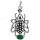 1 7/16" 925 Silver Emerald Pendant