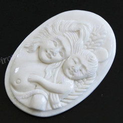 Cabochon Buffalo Bone Undrilled 2"(51mm) 10gr(50cts)