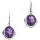 1/2" 925 Silver Amethyst French Wires Earrings