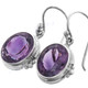 1/2" 925 Silver Amethyst French Wires Earrings