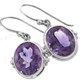 1/2" 925 Silver Amethyst French Wires Earrings