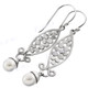 1 1/4" 925 Silver Freshwater Pearl French Wires Earrings