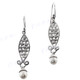1 1/4" 925 Silver Freshwater Pearl French Wires Earrings