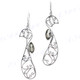 1 13/16" 925 Silver Green Amethyst French Wires Earrings