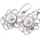 13/16" 925 Silver Freshwater Pearl French Wires Earrings