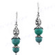 1 1/16" 925 Silver Turquoise French Wires Earrings