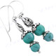 1 1/16" 925 Silver Turquoise French Wires Earrings
