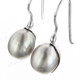 11/16" 925 Silver Pink Mother Of Pearl Amethyst Shell French Wires Earrings