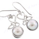 7/8" 925 Silver Freshwater Pearl French Wires Earrings