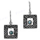 9/16" 925 Silver Blue Topaz French Wires Earrings