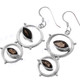 1 1/4" 925 Silver Smokey Quartz French Wires Earrings