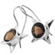 11/16" 925 Silver Smokey Quartz French Wires Earrings