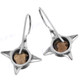 11/16" 925 Silver Smokey Quartz French Wires Earrings