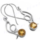 13/16" 925 Silver Citrine French Wires Earrings