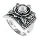925 Silver White Biwa Pearl Face us 7 Ring