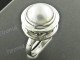 925 Silver White Mabe Pearl Face us 7 Ring