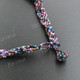 Seed Beads Amethyst Jasper 17" Champagne Peacock Necklace Pendant