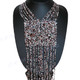 Seed Beads 25" Black Brown Necklace Bead