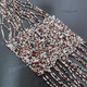 Seed Beads 25" Black Brown Necklace Bead