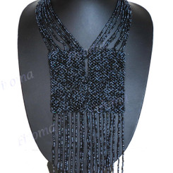 Seed Beads 25" Hematite Black Necklace Bead