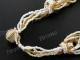 2mm Glass Seed Beads 22" Cream Gold Necklace