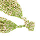 Glass Seed Beads 19" Beige Green Necklace