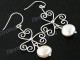 1 11/16" 925 Silver Gold Biwa Pearl French Wires Earrings