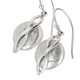 11/16" 925 Silver White Biwa Pearl French Wires Earrings