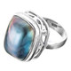 13/16" 925 Silver Blue Mabe Pearl us 5 Ring