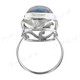13/16" 925 Silver Blue Mabe Pearl us 5 Ring