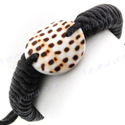 Cone Shell 6" Black Bracelet