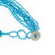 Glass Seed Beads 22" Clear Aqua Necklace