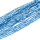 Glass Seed Beads 19" Clear Blue Necklace