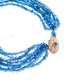 Glass Seed Beads 19" Clear Blue Necklace