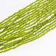 Glass Seed Beads 22" Clear Green Necklace