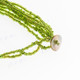 Glass Seed Beads 22" Clear Green Necklace