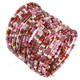 Glass Seed Beads 8" Bronze Purple Bangle Bracelet