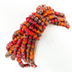 4mm Glass Seed Beads 7" Orange Brown Bracelet