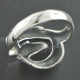 13/16" 925 Silver Face Art us 6 Ring