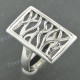 13/16" 925 Silver Face Art us 6 Ring