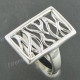 13/16" 925 Silver Face Art us 6 Ring
