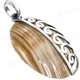 1 5/8" 925 Silver Gold Turbo Shell Pendant