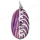 1 3/4" 925 Silver Purple Turbo Shell Pendant
