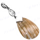 2 3/16" 925 Silver Gold Turbo Shell Teardrop Pendant