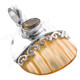 1 3/8" 925 Silver Gold Turbo Shell Citrine Pendant
