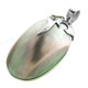1 5/8" 925 Silver Peridot Aquamarine Abalone Shell Pendant