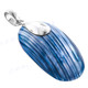 1 3/4" 925 Silver Blue Turbo Shell Pendant