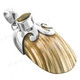 1 3/4" 925 Silver Gold Turbo Shell Citrine Pendant